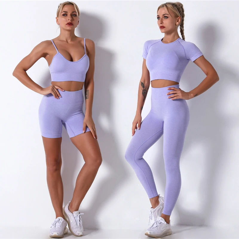 Seamless Yoga Set Sport Pants Bra Gym Suits Fitness Shorts Crop Top Women High Waist Running Cycling Leggings Sports Sets seamless women yoga set sport pants bra workout shirts gym suits fitness cycling shorts crop top high waist running leggings set