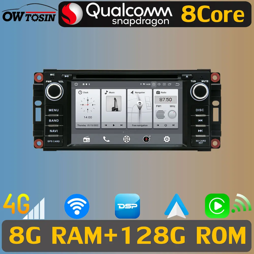 Autoradio Android 10, DVD, GPS, CarPlay, DSP, WiFi, stéréo