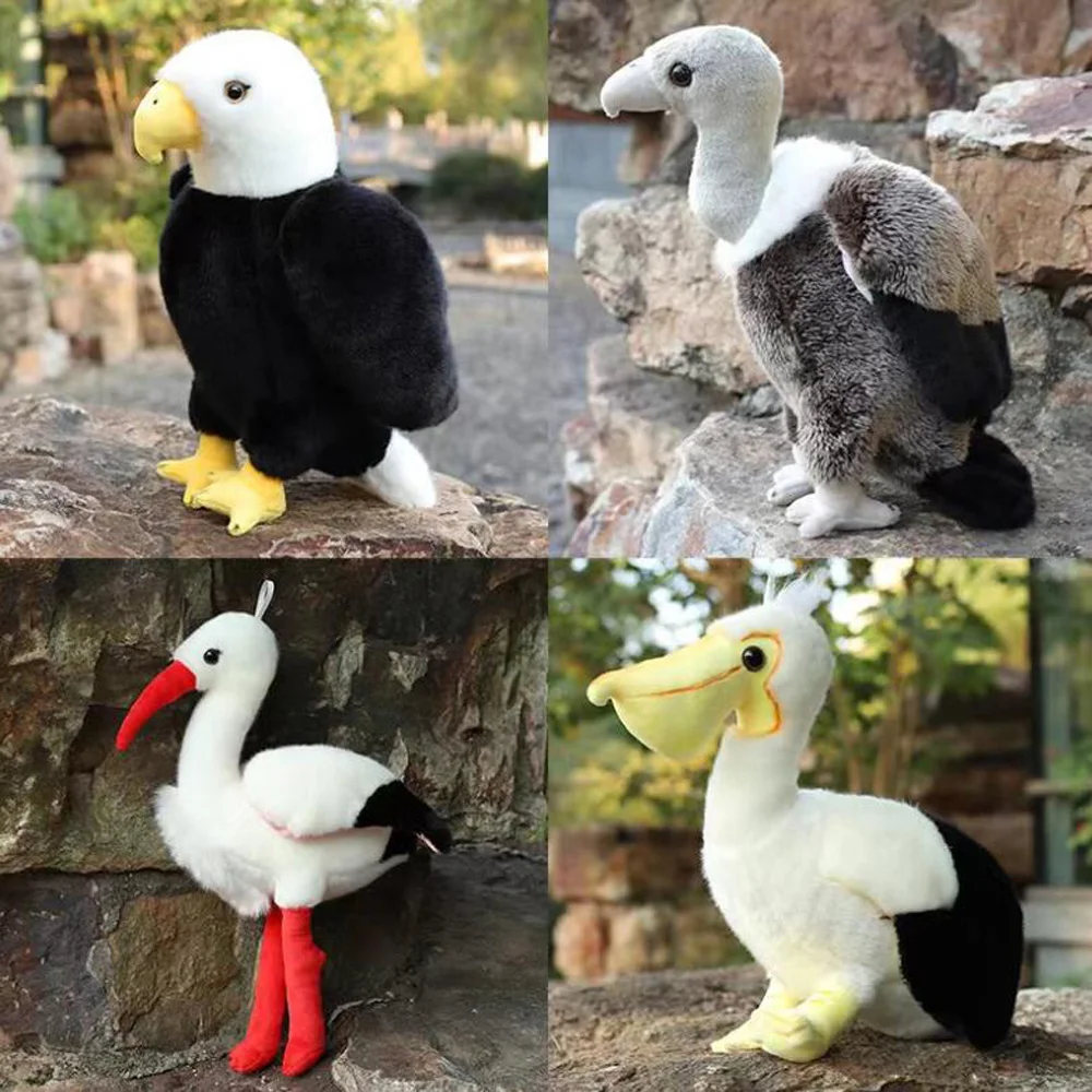 Cartoon Eagle Pelican Vulture Stork Bird Stuffed Children Plush Toy