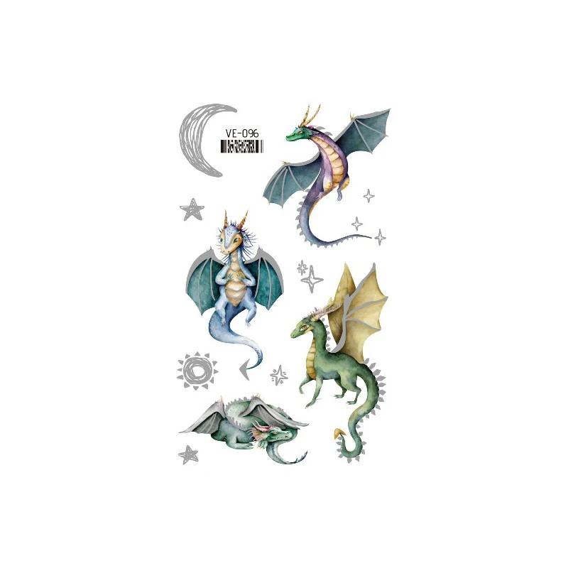 

Детские Водонепроницаемые временные тату-наклейки с милыми мультяшными динозаврами тигр лев дети флэш-тату поддельные тату для женщин мужчин Вечерние