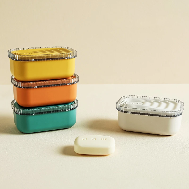 

Portable Soap Box Container with Lid Travel Soap Holder Waterproof Sealed Soap Case Strong Sealing Organizer Bathroom Supplies