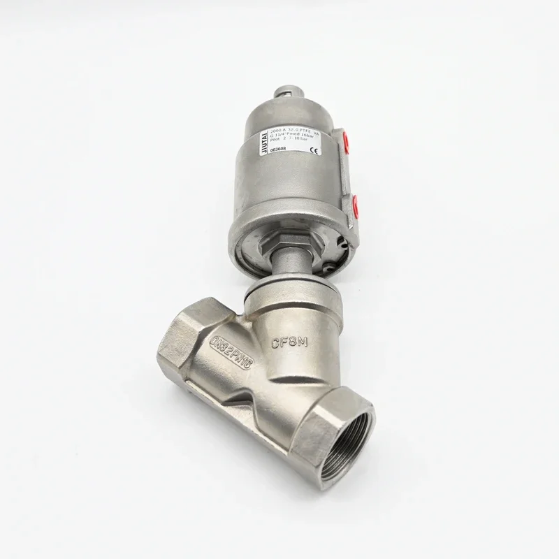 JTAIV Angle Seat Valve in stock Stainless steel head Pneumatic Thread Angle Seat Valve