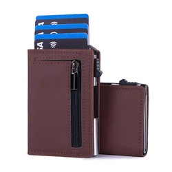 Magnetic RFID - Blocking Luxury Leather Wallet (Coffee)