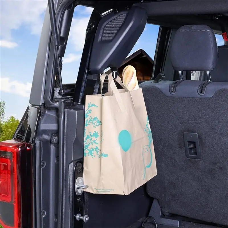 포드 브롱코 2021+ 2/4 도어용 신뢰할 수 있는 후면 트렁크 T자형 후크(2개)(식료품 가방 장착 액세서리, 스포츠용 아님)