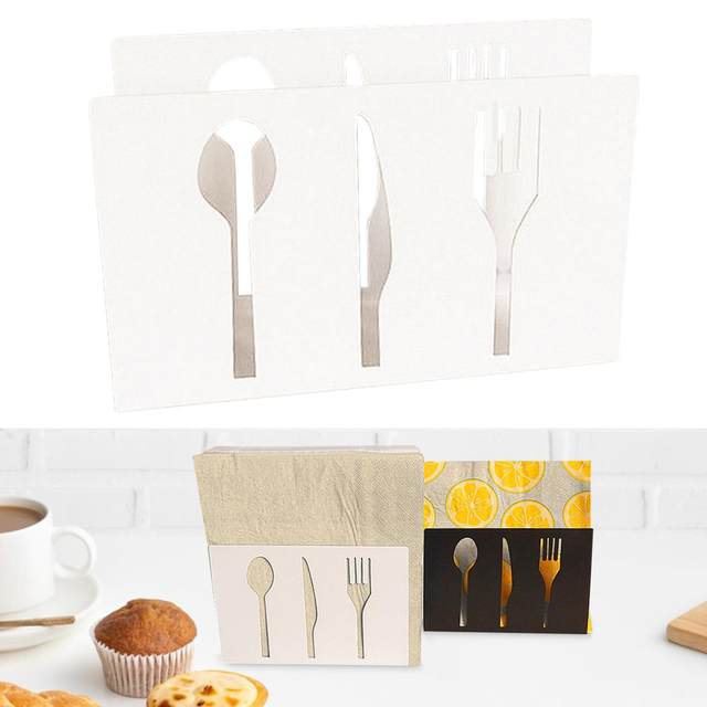 Napkin Holder Modern Napkin Paper Organizer Tissue Dispenser for Kitchen Countertops Indoor Outdoor Use Restaurant Dining Table