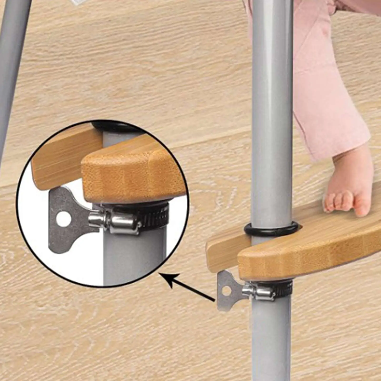 Bamboo Foot Rest Adjustable Baby Highchair Foot Rest Bamboo Wooden Footrest High Chair Accessories Non-Slip Adjustable Wood