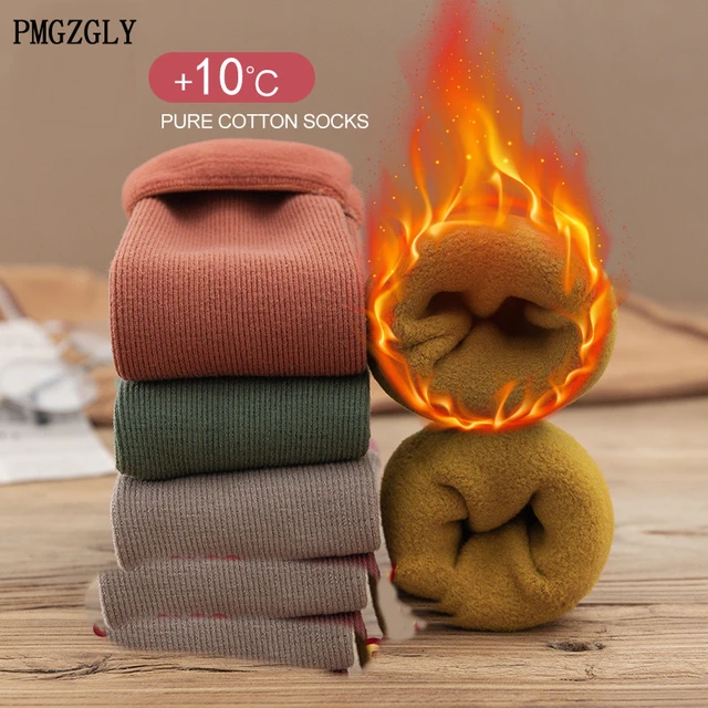 Calcetines térmicos de lana auténtica para niños y niñas, medias gruesas,  suaves y cálidas, de 0 a 7 años - AliExpress