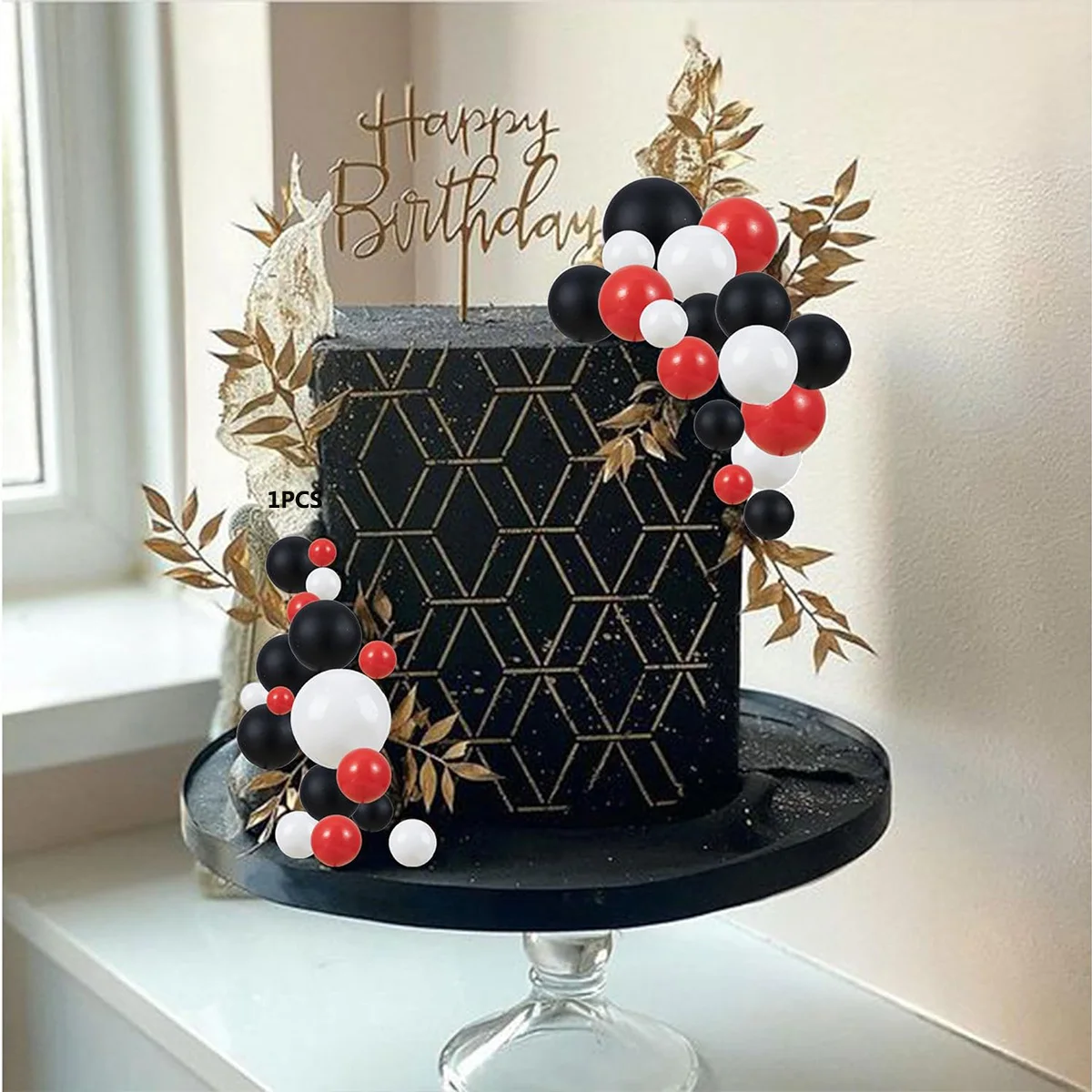 20 Mini Palline Di Schiuma Per Torte, Diametro 2 Cm, Colore Rosso, Con Gambo Di Ferro Pieghevole, Per Decorare Dolci E Regali