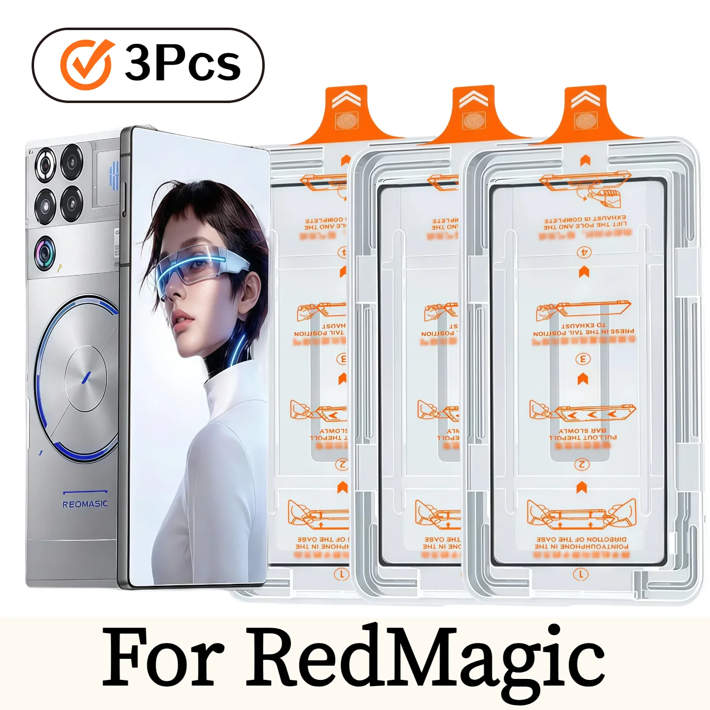3-Pack Premium Tempered Glass Screen Protector - 9H Hardness, HD Clear, Anti-Fingerprint