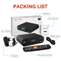 ECAMD V8 Приемник спутникового телевидения Cccam Newcam Mgcam DVB-S/S2/S2X 1080P HD 2,4G WIFI HEVC ТВ-декодер Бесплатная ECAMD H.165 GTMEDIA V8X — изображение 2