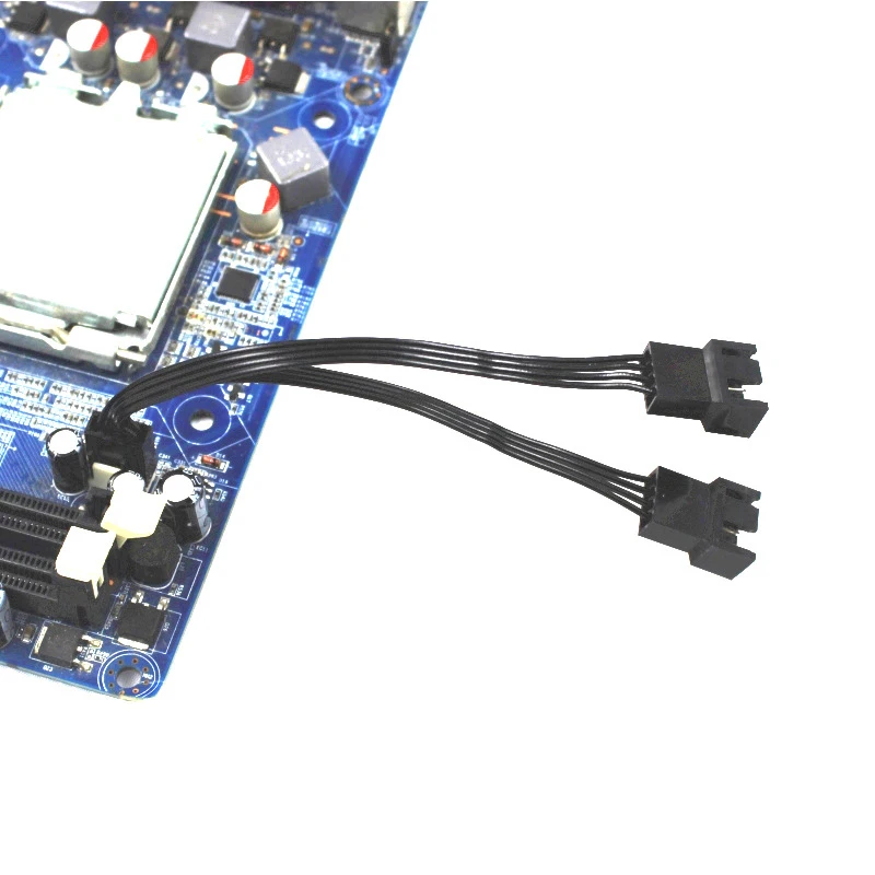 팬 냉각 액세서리 3 핀 4Pin Y 분배기 케이블 암-2/3/4 마더 보드 CPU PWM 팬 허브 PC 케이스 확장 어댑터 케이블