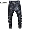 KSTUN Ripped Jeans Men Dark Blue Stretch Slim Fit Distressed Streetwear Denim Pants Casual Retro Biker Jeans Man Trousers Hiphop 1