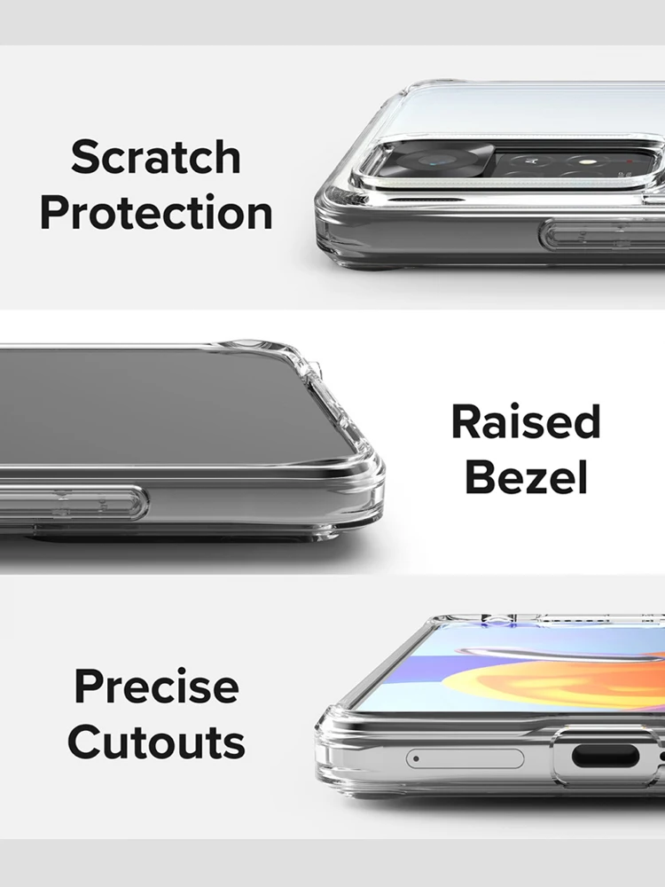 Ringke Fusion-X - Funda compatible con Xiaomi Redmi Note 10, Redmi Note  10S, parte trasera transparente, resistente, a prueba de golpes, TPU