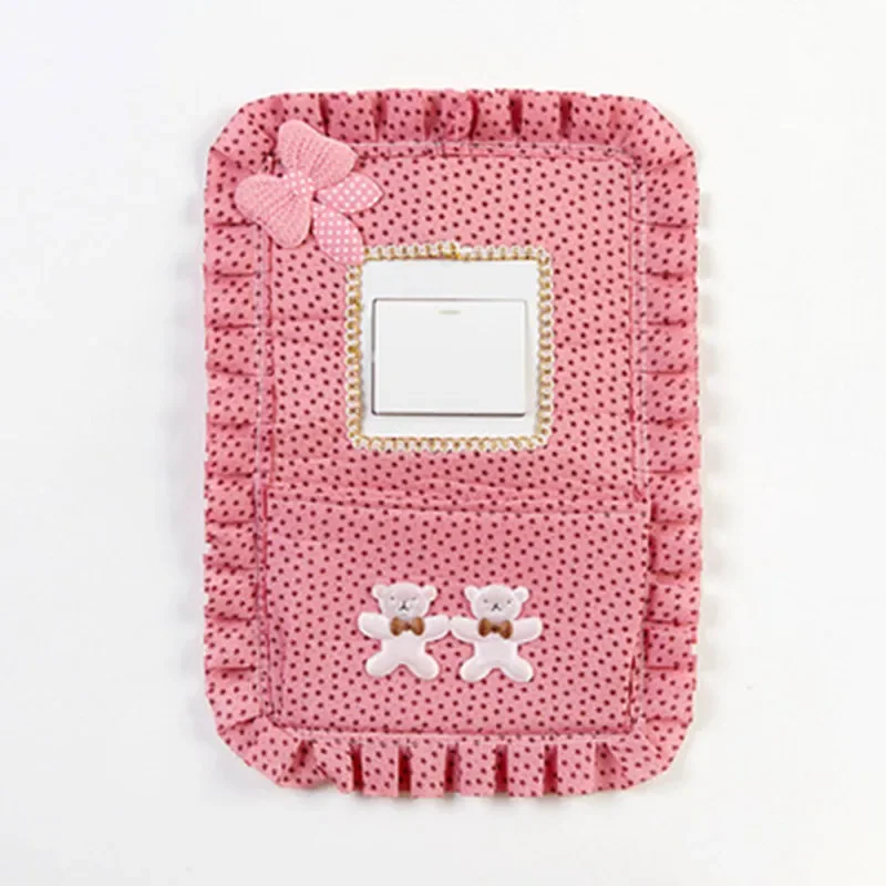 Fabric Switch Stick with Pocket Socket Sets Mobile Phone Key Bag Switch Dustproof Cover Case Light Cover 스위치 커버 Covers
