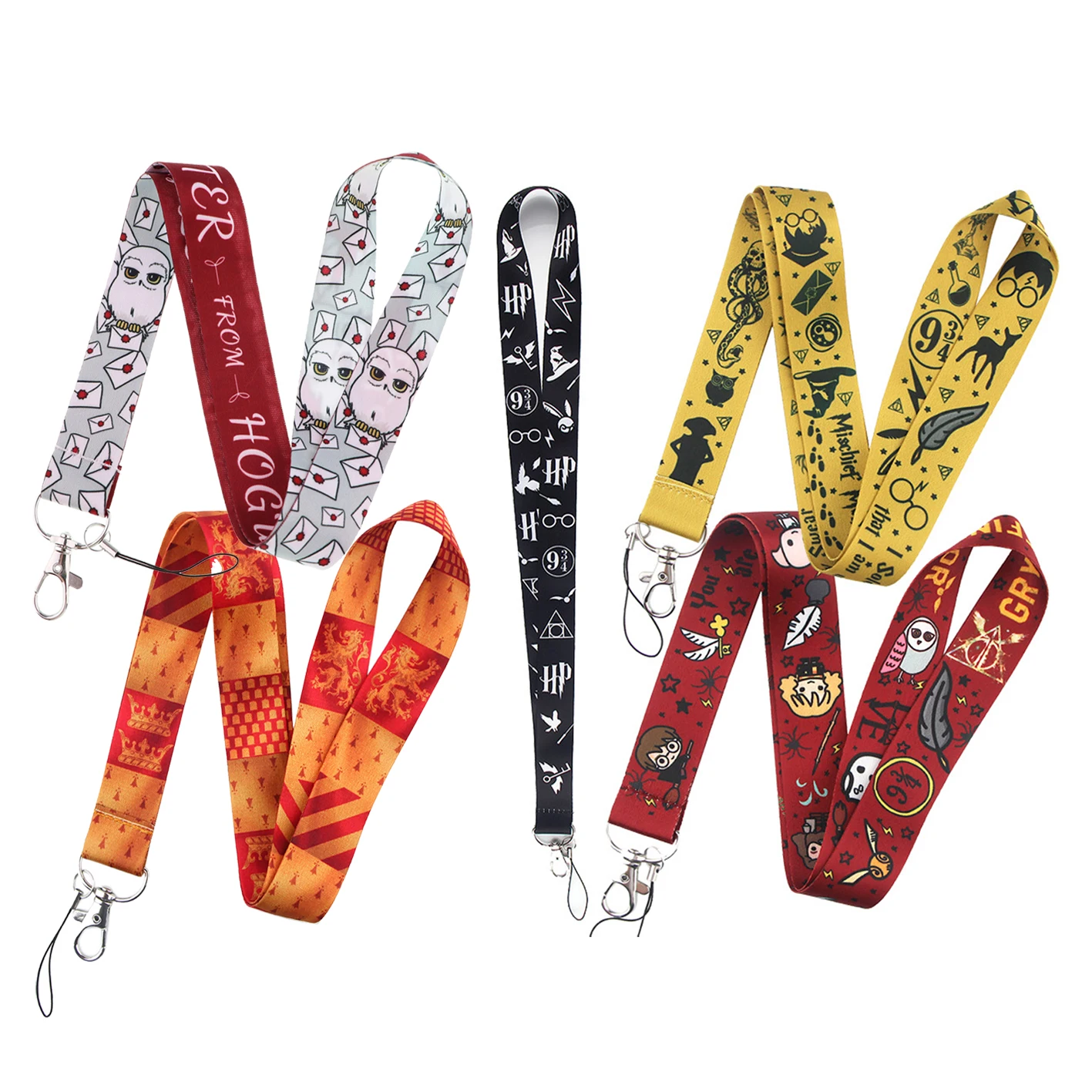 Harry Academy Of Magic School Cordino Potter Cartoon Hermiones Rons Phone Charm Neck Strap Per Key Id Card Custodia Protettiva Corda