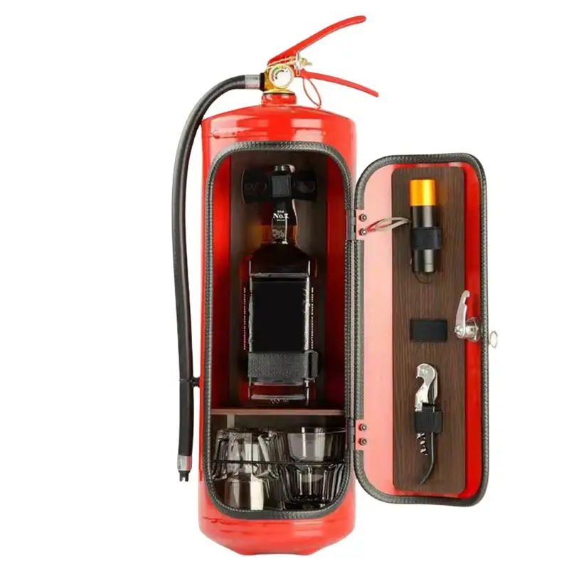 Mini Bar Wine Cabinet Mini Bar For Whiskey Lovers Fire Extinguisher Design Wine Cabinet Desktop Decoration Creative Novelty