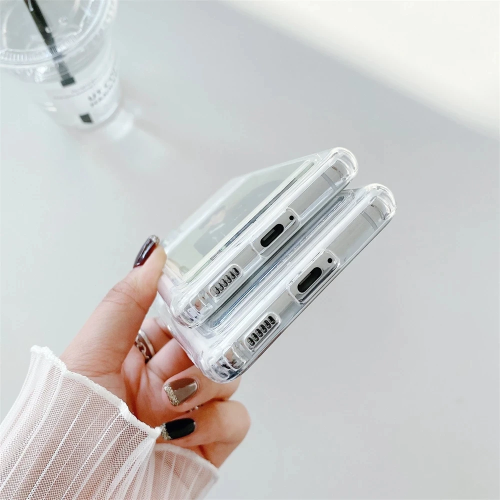 Wallet Clear Cases For Samsung S22 S21 S20 Plus FE Ultra S10E S10 Plus Card Holder Cover For Galaxy Note 20 20 Ultra 10 10