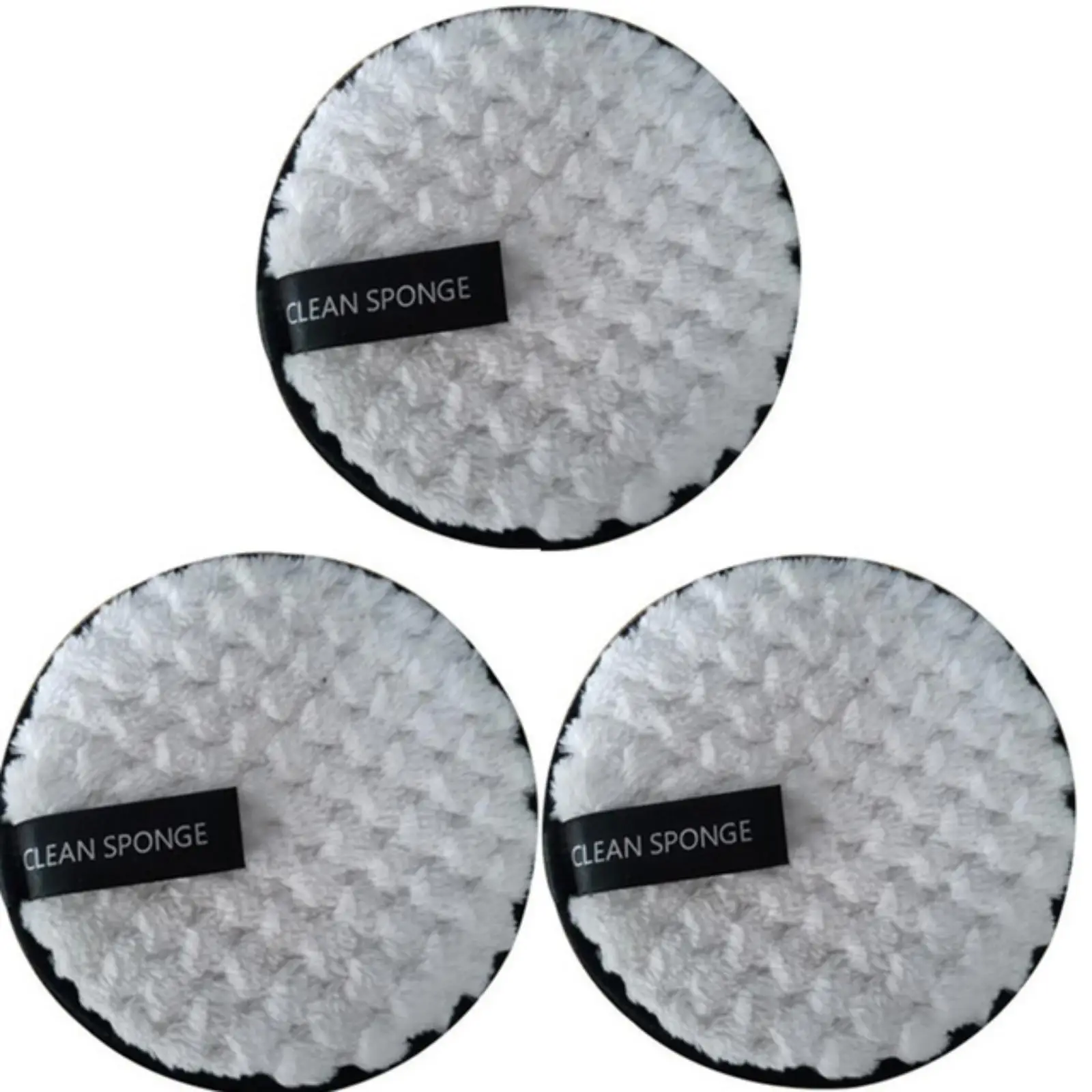 Eco-Friendly Reusable Makeup Remover Pads - Set of 3 Ultra-Soft Microfiber Cleansing Cloths