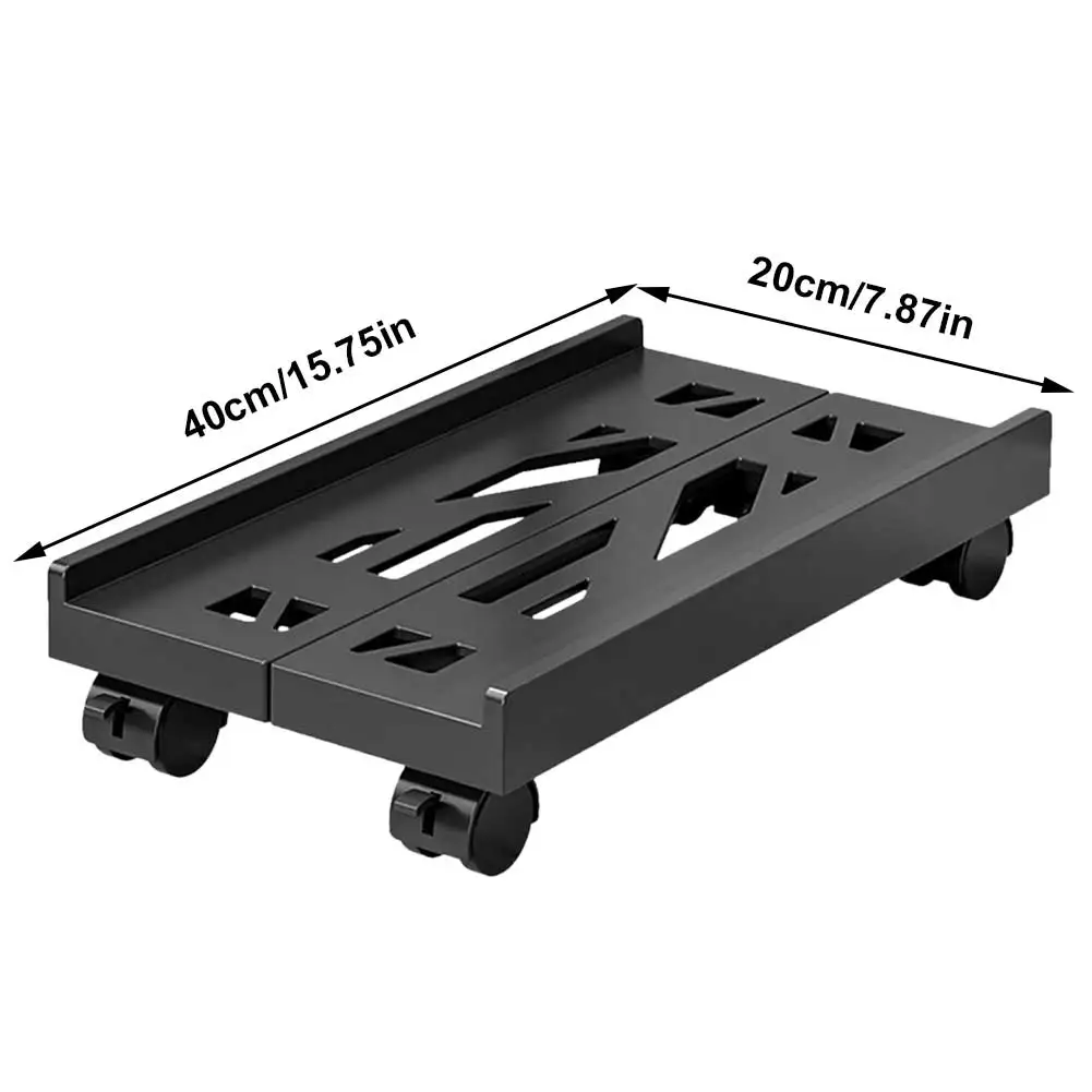 Computer Tower Stand Adjustable Mobile CPU Stand with 4 Rolling Caster Wheels Computer Mainframe Bracket for Most Desktop Towers