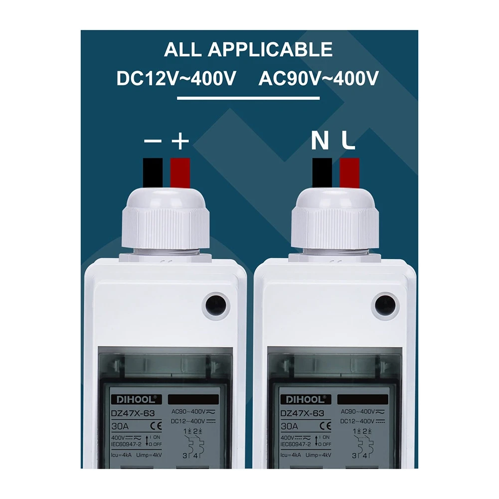 Interruttore Di Disconnessione Cc Da 30 A 12V-400V Interruttore Miniaturizzato Con Scatola Di Distribuzione Ip65 Per Pannelli Solari Plug-And-Play