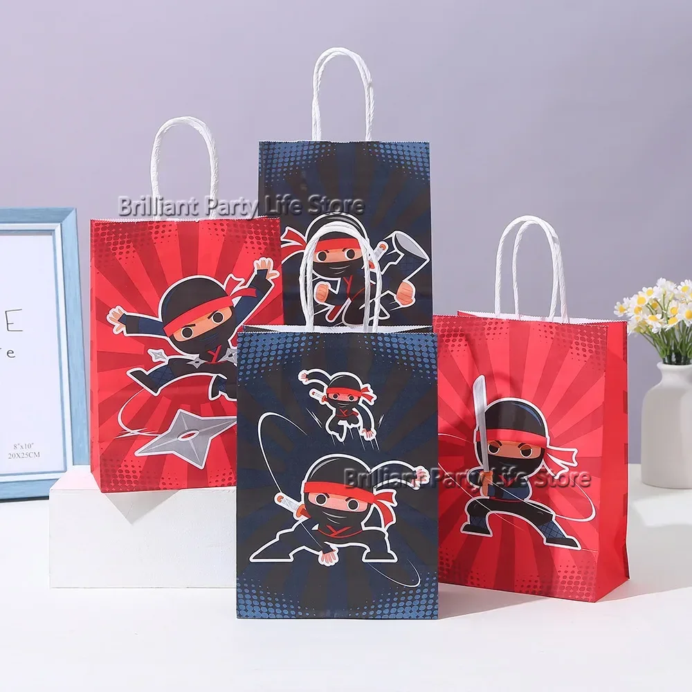 12/6pcs Mask Hero Theme Birthday Party Decoration Kids Favors Birthday Party Decoration Paper Box Thanks Candy Gift Bags Supply