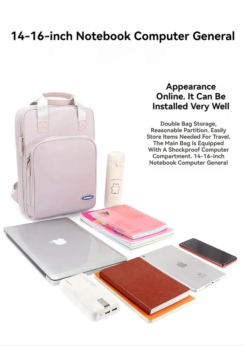 Laptop-Tasche für Macbook Air Pro 13 16, Redmi, Lenovo, 14, 15,6 Zoll, stoßfeste Schultertasche, Rucksack, tragbare Handtasche, Aktentasche. – Detail 15
