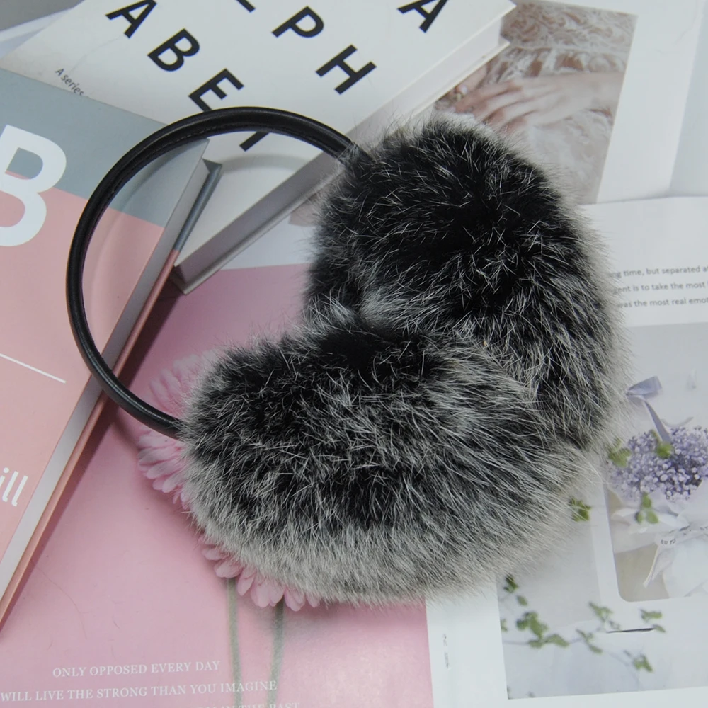 Fur Earmuffs Winter Real Fox Fur Earmuffs for Women Natural Fox Fur Scarves Dual use Genuine Warmer Plush EarMuff Outdoor Solid Scarf