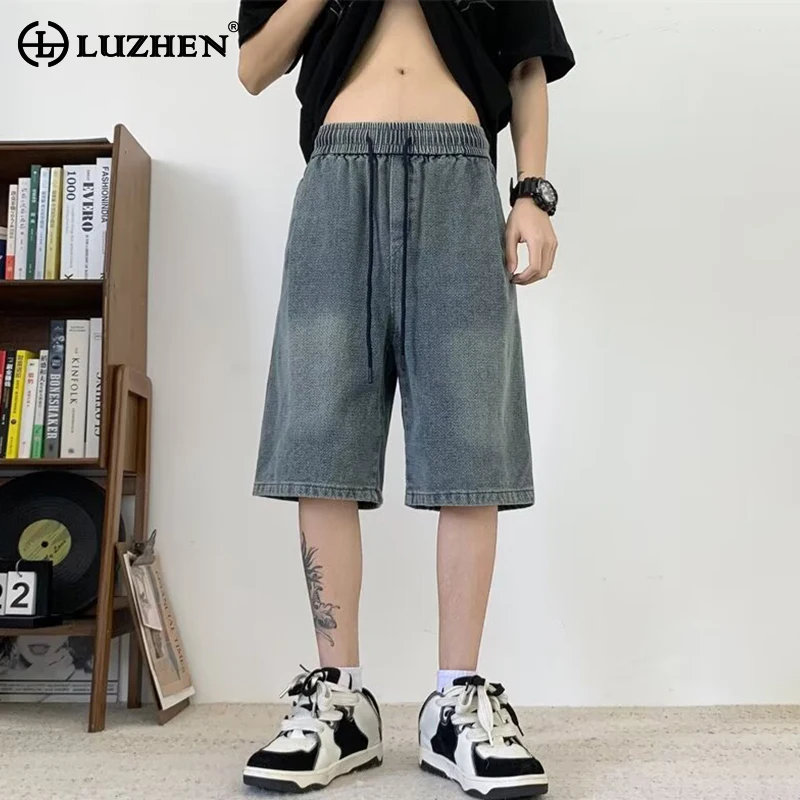 

Оригинальные новые стильные корейские прямые шорты LUZHEN, модные летние новые мужские уличные красивые пятиконечные брюки, бесплатная доставка LZ2817