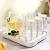 Plastic Cup Drying Rack Upside-Down Large Capacity Glass Cup Storage Rack with Handle Detachable Glass Cup Drainer Holder 3