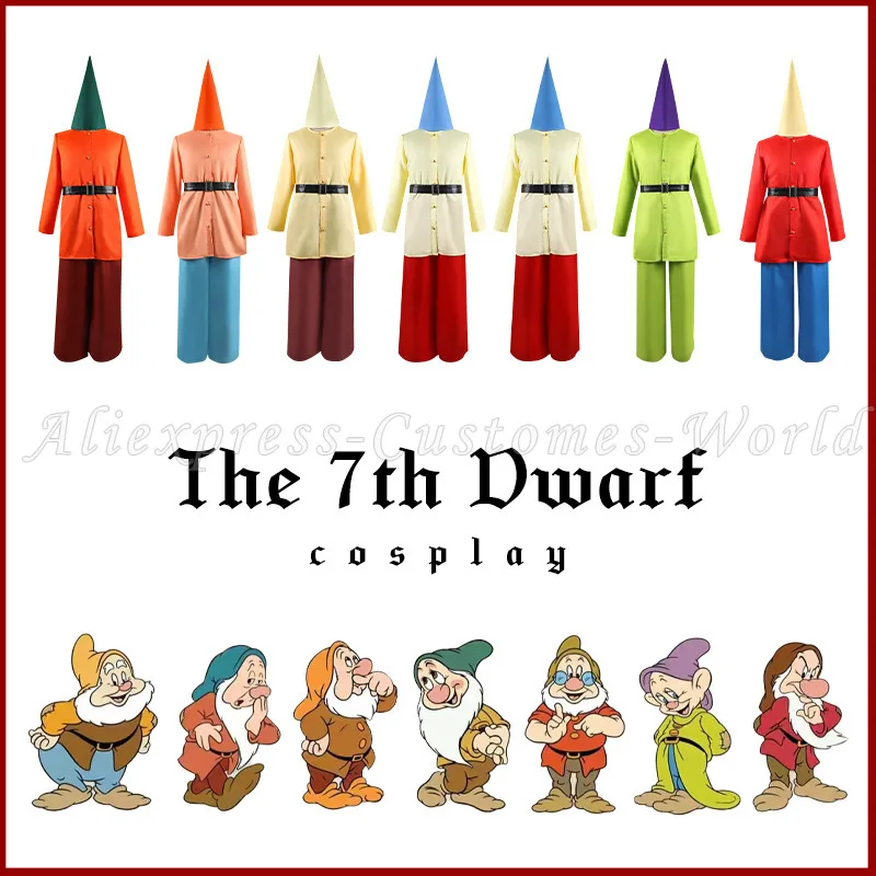 Movie Anime Snow White and Seven Dwarfs Costume Cosplay Halloween Party ...