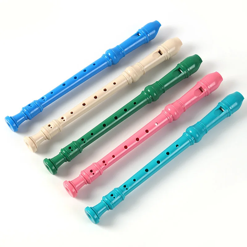 1Pc 8 Holes Plastic Recorder Long Flute German-Style Treble Creative Flutes ABS Beginner Student Clarionet Colorful Instrumens