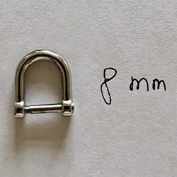 Titanium Horseshoe D - Shape Keychain Buckle - Lightweight and High - Quality EDC Accessory (304 - Glossy - 8mm)