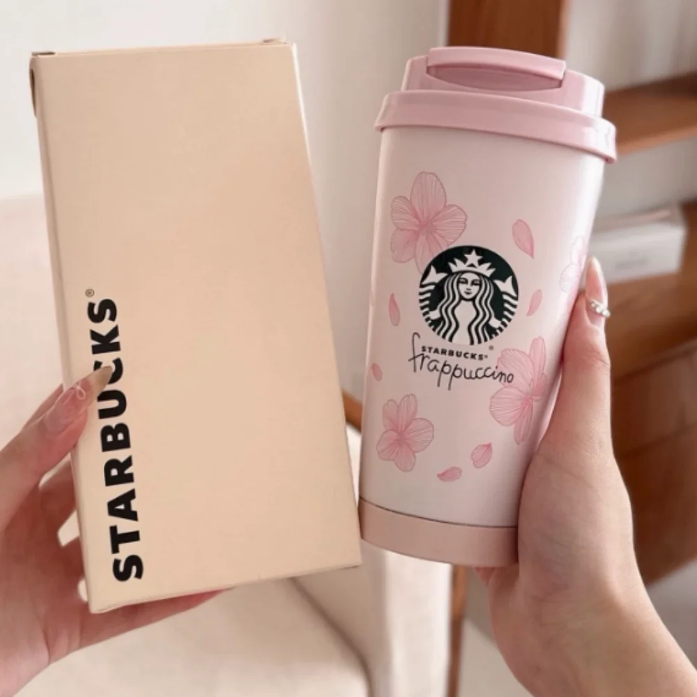كوب قهوة ستاربكس الحراري بتصميم زهر الكرز - ستانلس...