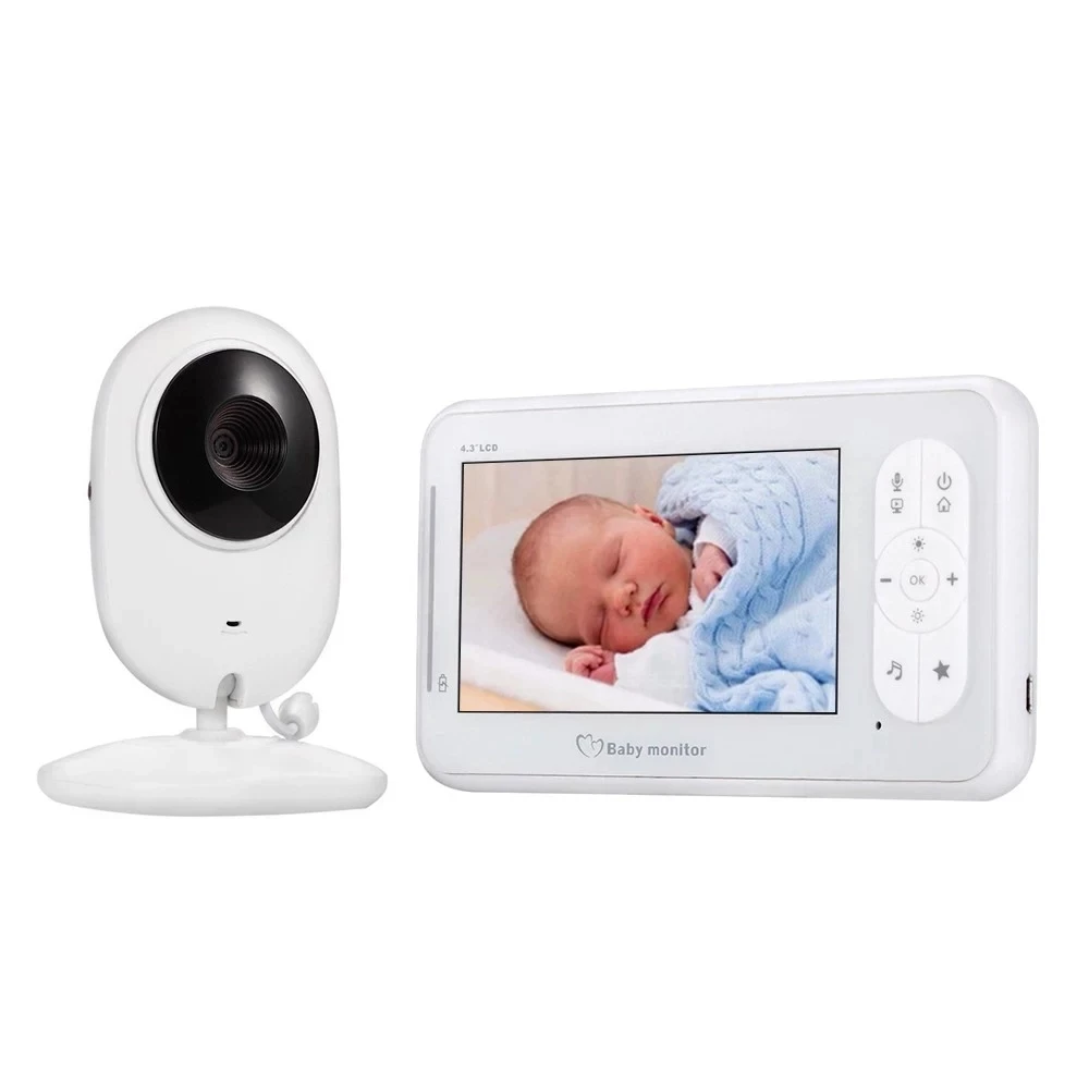 

4.3” Display Video Baby Monitor with Camera and Audio Remote Wide View Two Way Audio Talk Infrared Night Vision 8 Lullabies EU 4