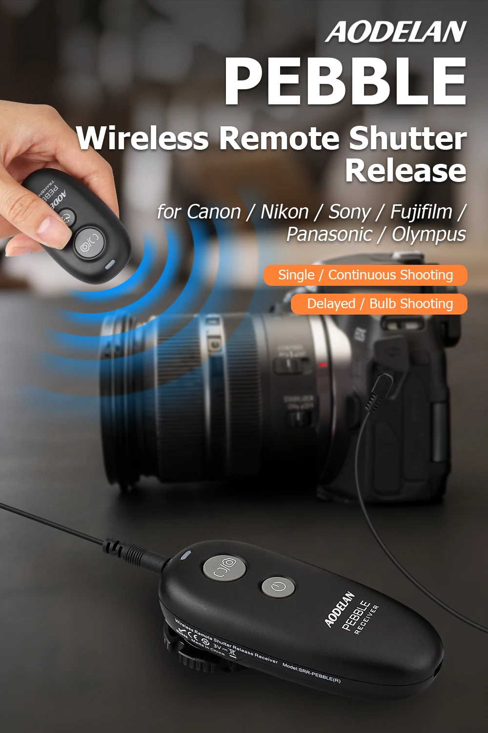 AODELAN Camera Remote Control Shutter Release for Sony A7IV A9II A7III A7SIII A7