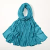 Châles en coton rayonne pour femmes musulmanes, Hijab Modal, écharpe unie, grande taille, Turban islamique, bandeau 190x85cm