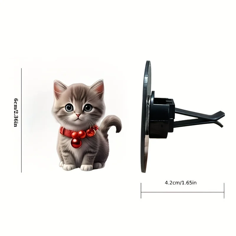 Cat car air freshener design close-up