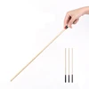 50CM Solid Wood Long Straight Whip Riding Crop Flogger Black Matte Finish Handle Cover Paddle Slapper for Horse Training