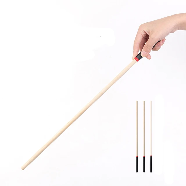 50CM Solid Wood Long Straight Whip Riding Crop Flogger Black Matte Finish Handle Cover Paddle Slapper for Horse Training