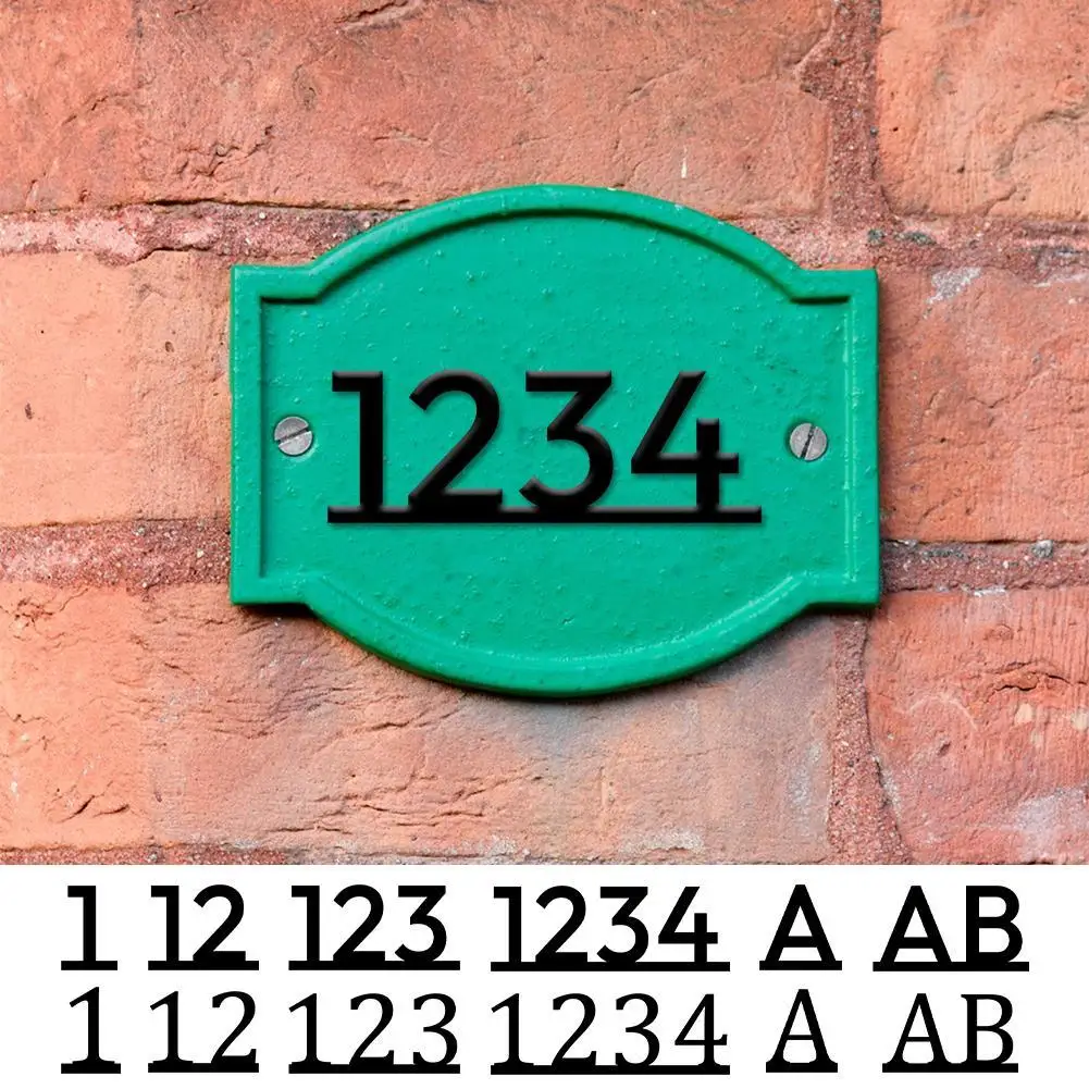 

House Numbers Address Sign Metal House Number Letters Plaque Personalized Modern Door Alphabet Home Outdoor Accessory