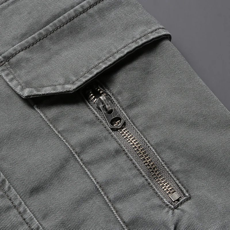 Summer Trends Fashion Men Shorts High Quality Retro Green Gray Big Pocket Casual Overalls Zipper Designer Hip Hop Shorts Men