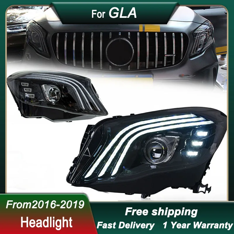 

Car Headlights For Mercedes-Benz GLA 200 250 16-19 Maybach style full LED DRL Dynamic Signal Lamp Head Lamp Front light Assembly