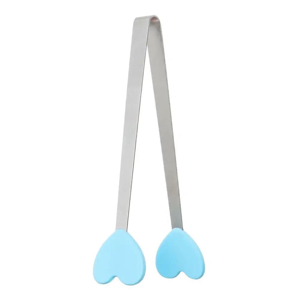 Silicone Stainless Steel Mini Snack Tongs with Non-Slip Handles