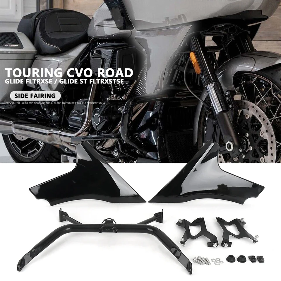 Kit De Support De Panneau De Carénage Latéral ABS Non Peint/noir