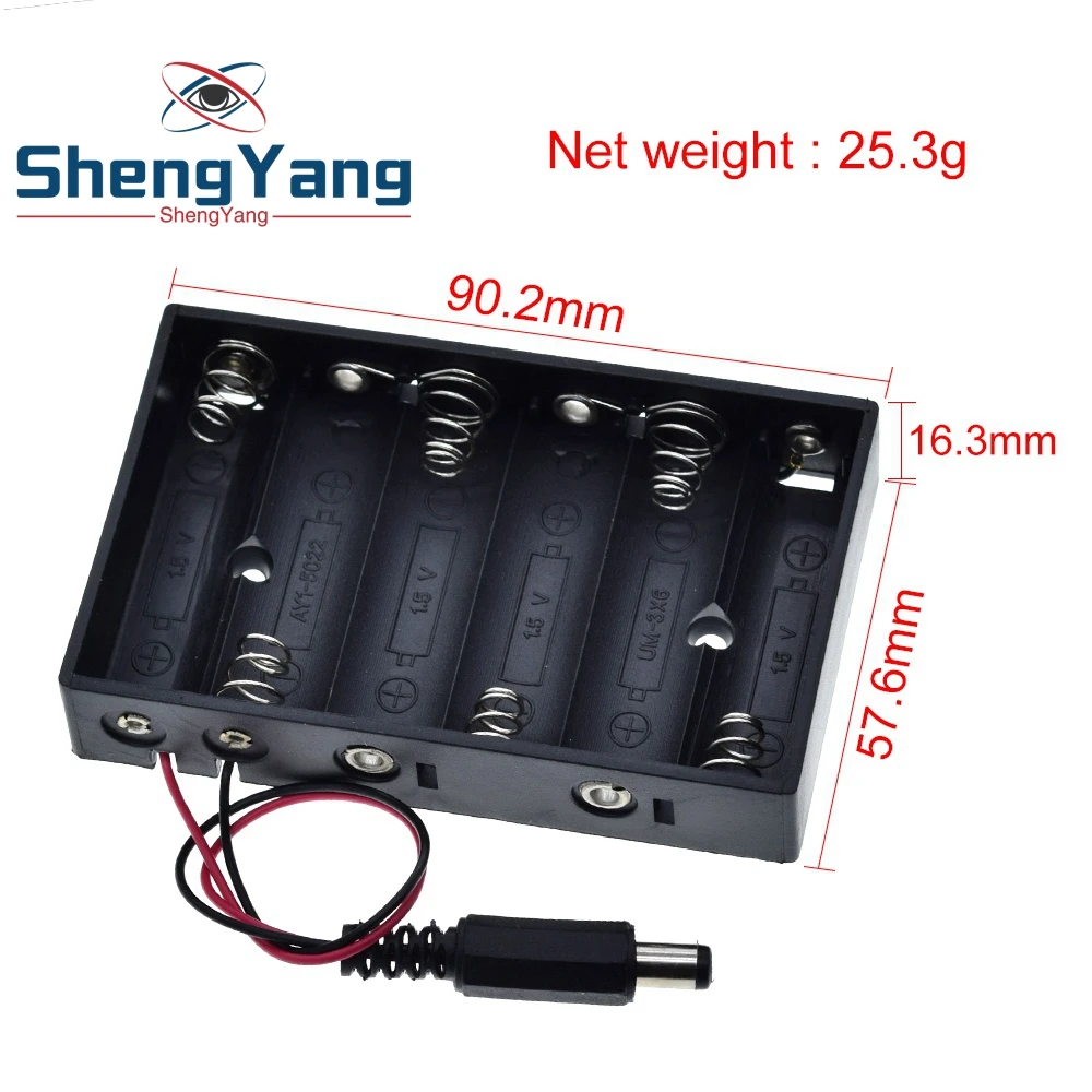 1/2/5PCS Size 6 AA Battery Case Holder Box For 6pcs Size AA Battery ...