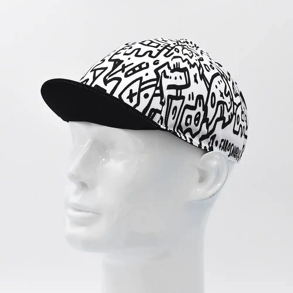 Classic Black Cycling Caps Breathable Quick Dry Bicycle Hats 2