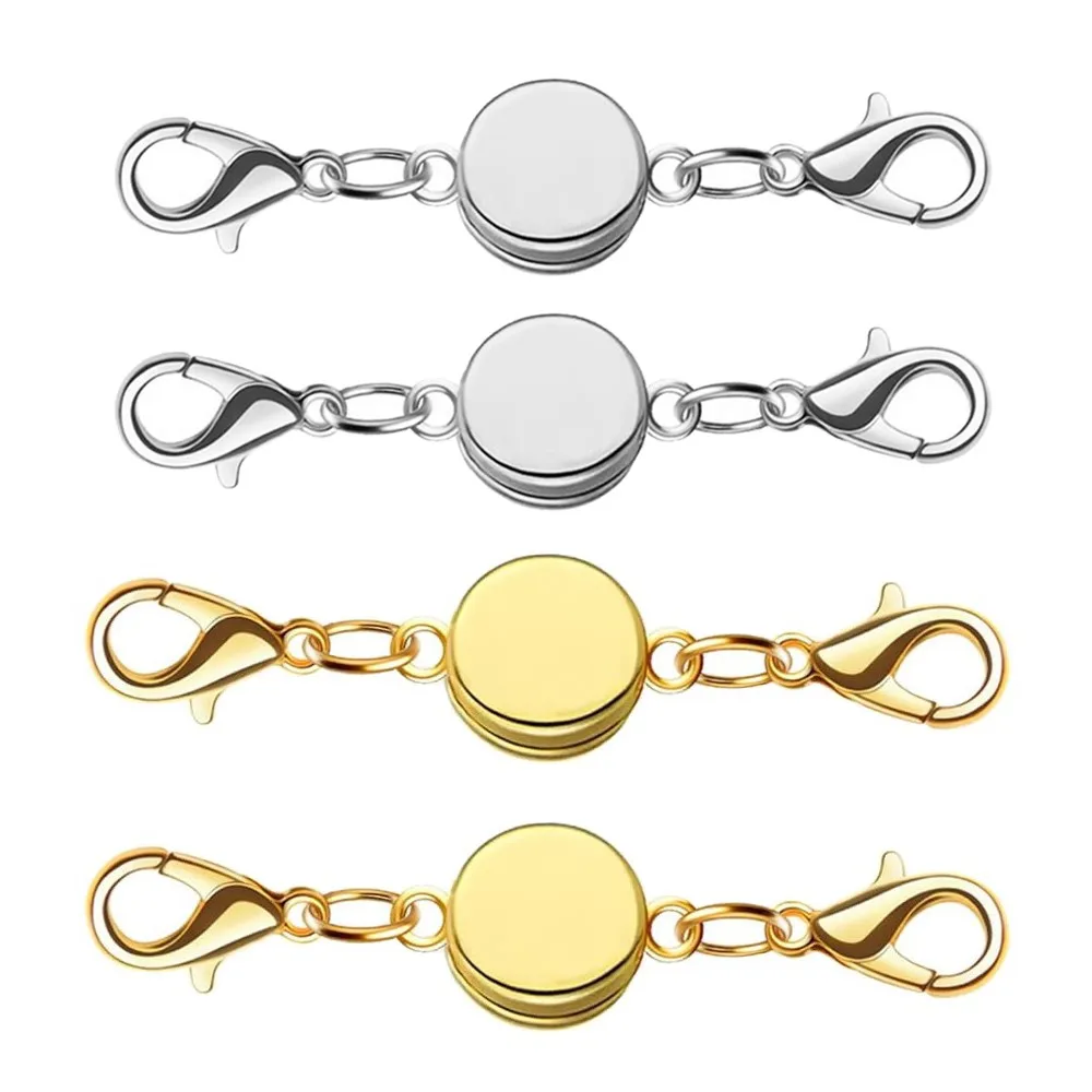 5Pcs Runde Locking Magnetische Verschlüsse Halskette Verschlüsse Armband Extender Stecker Für DIY Frau Schmuck Machen Zubehör