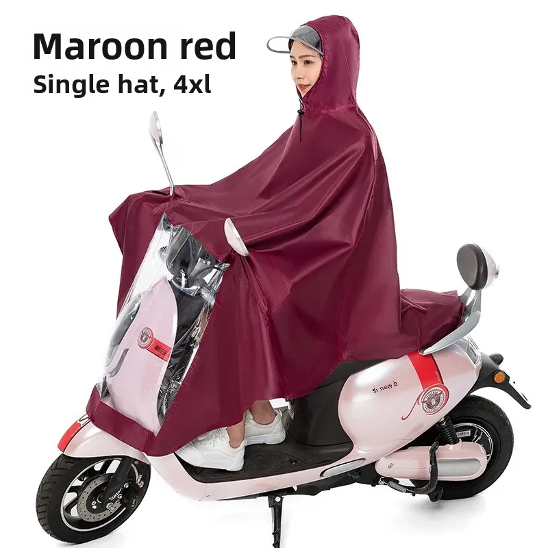 Motorcycle raincoat Customizable Adult Dual Cap Canopy for Motorcycle Riding Electric Vehicle