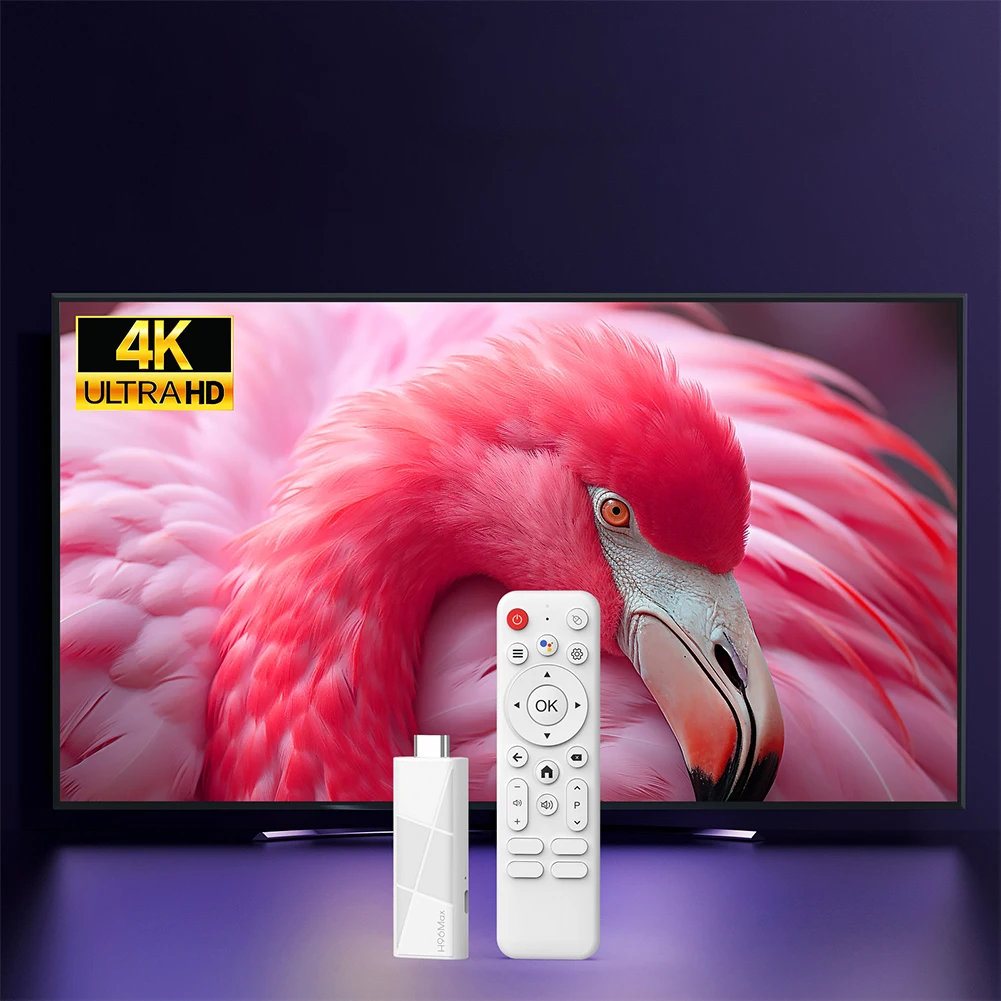 H96 MAX RK3518 Mini TV Stick Quad Core Media Player Wifi6 BT5.4 Smart Home Player 4K HD Voice Control