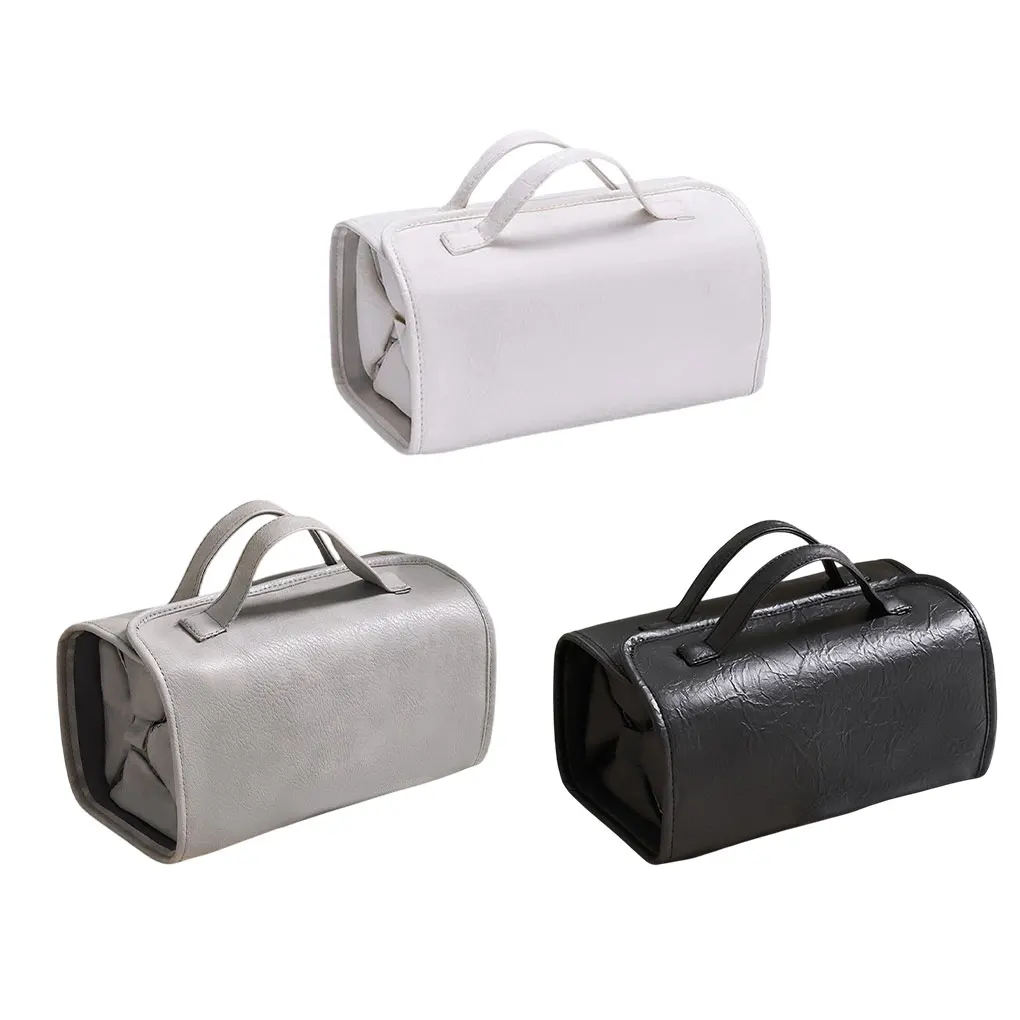 4 In 1 Travel Toiletry Bag 4 Detachable Compartments Hanging Makeup Bag PU Large Capacity Roll Up Cosmetic Bag for Travel 6